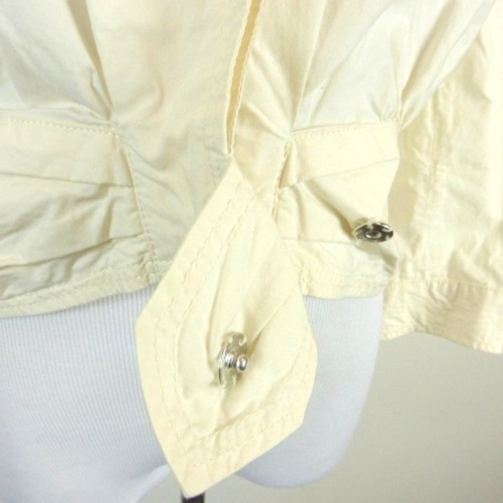 SEE BY CHLOE COTTON BUTTON FRONT snap self belt JACKET 6 made in Italy cream - Picture 3 of 7